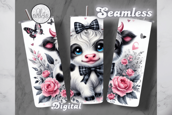 Download Cute Black White Baby Highland Cow Wrap - Highland cow wrap Collection