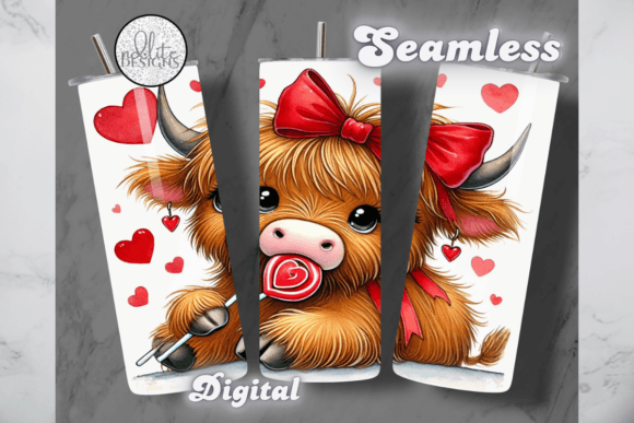 Download Valentine's Day Highland Cow Wrap - Highland cow wrap Collection