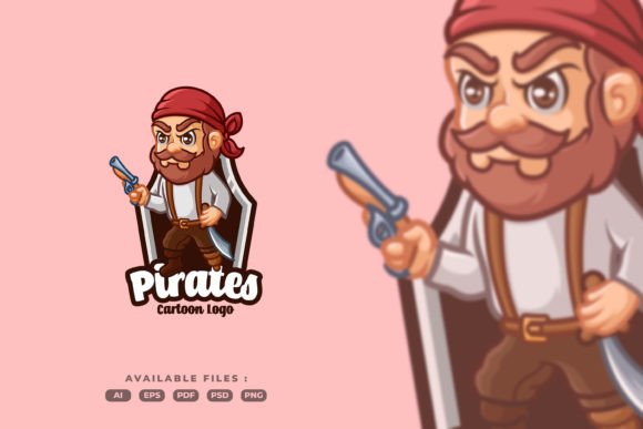 Download Pirates Cartoon Mascot Logo Design Creat - Premium Resources